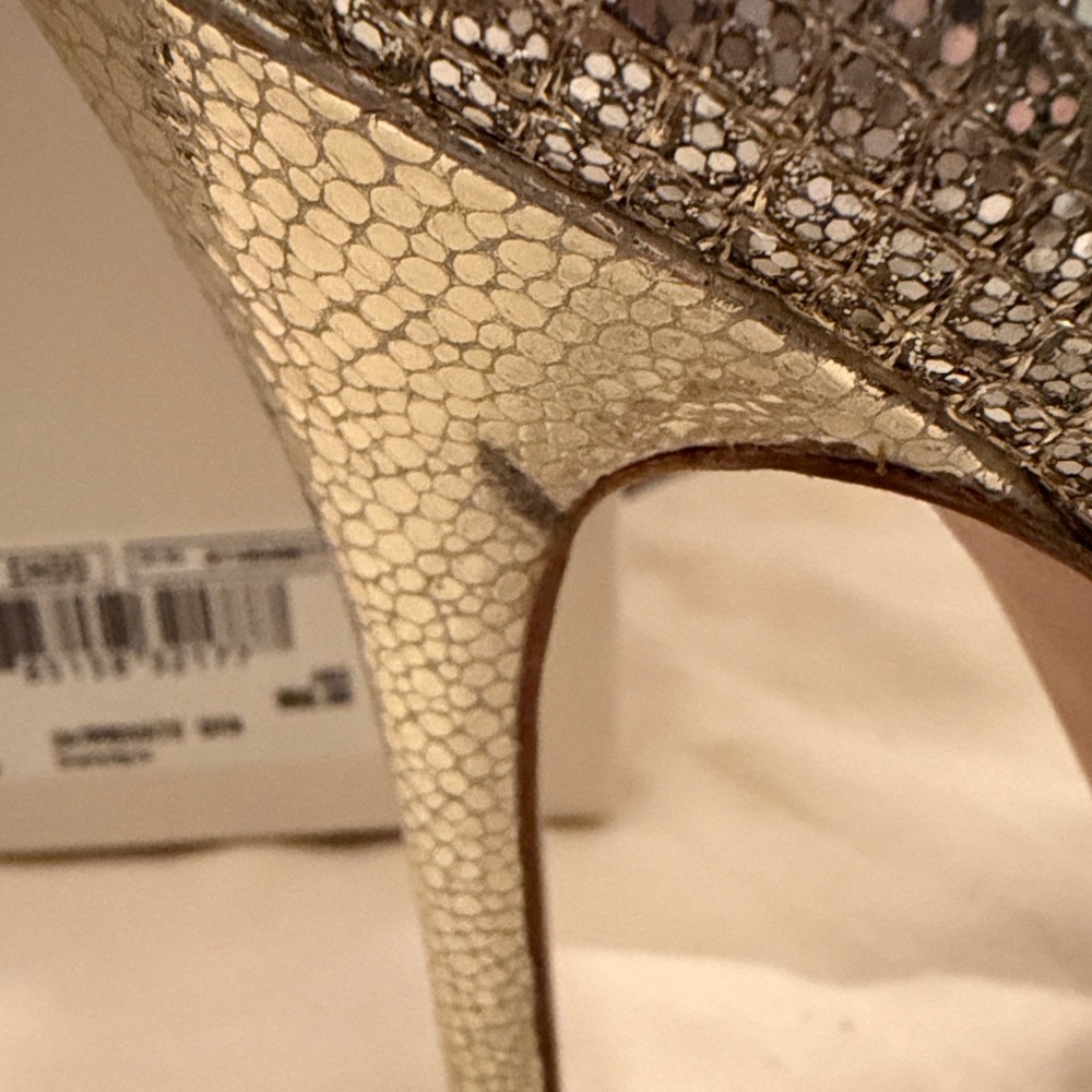 Jimmy Choo Sparkling Gold Heels - Picture 10 of 12